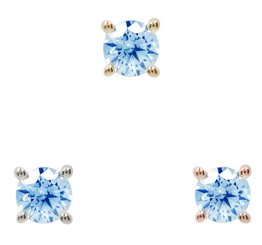 London Blue Topaz Prong - Threadless End