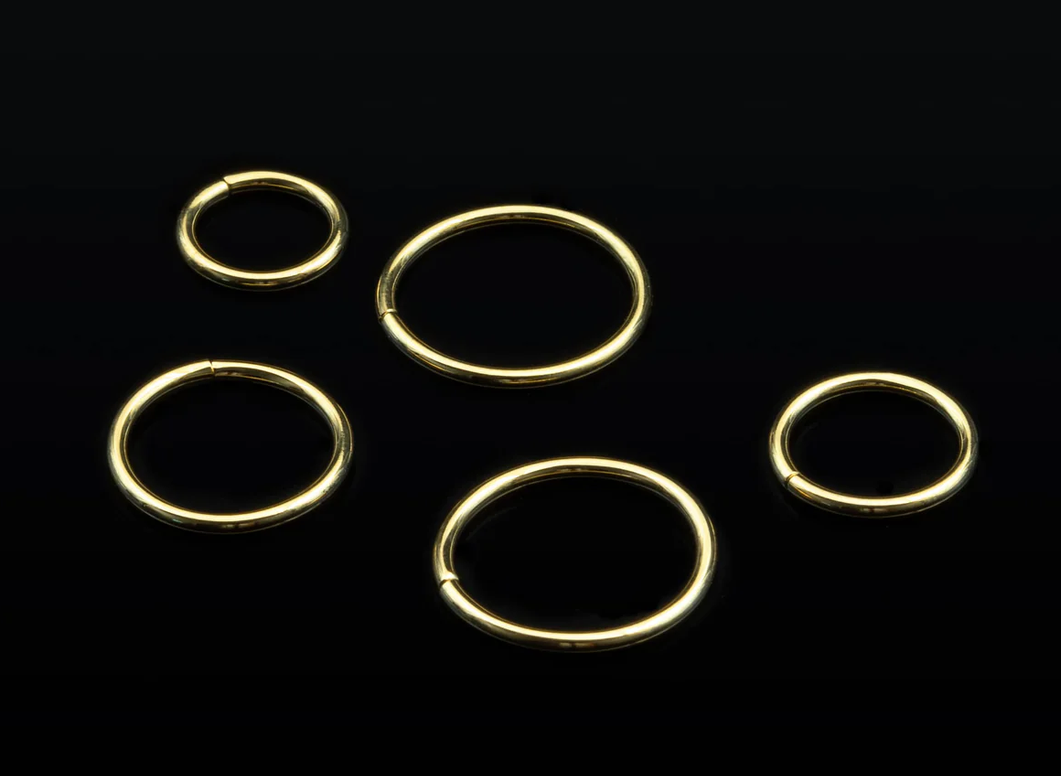 14K Gold Seam Rings