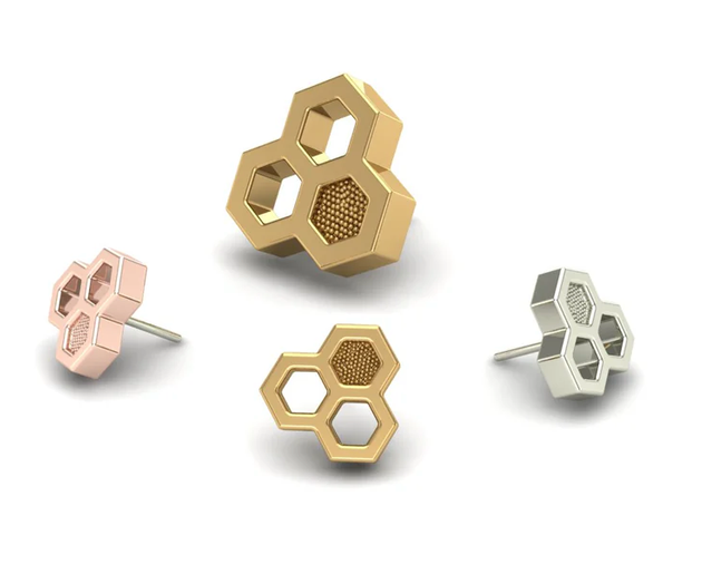 Triple Honeycomb Threadless 14K End