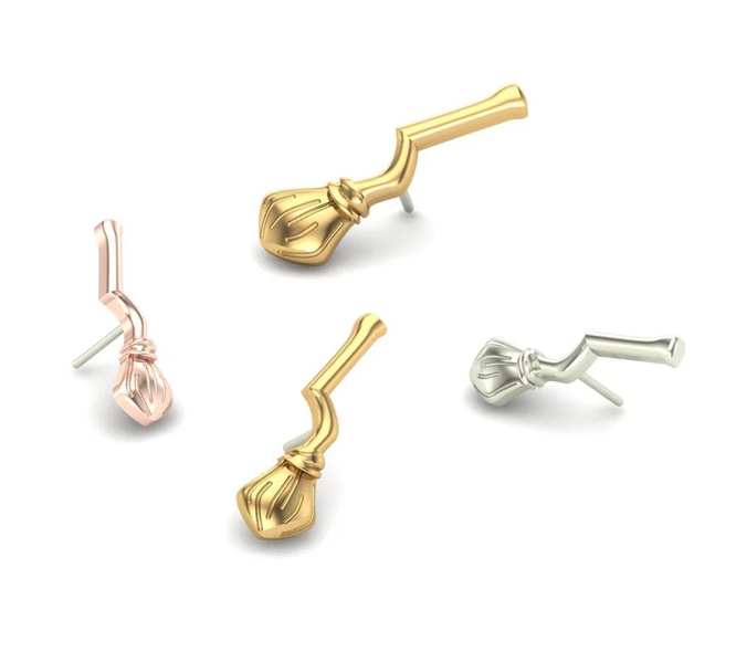 Broom Threadless 14K End
