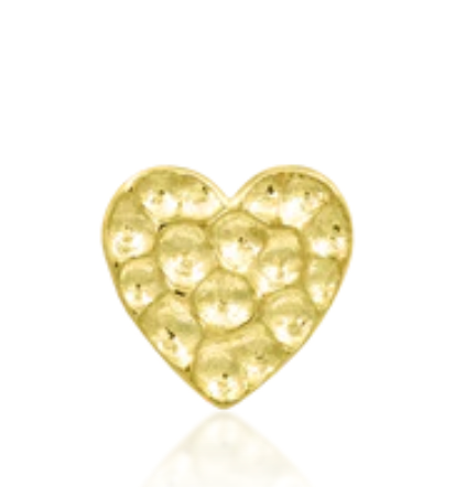 14k Hammered Heart