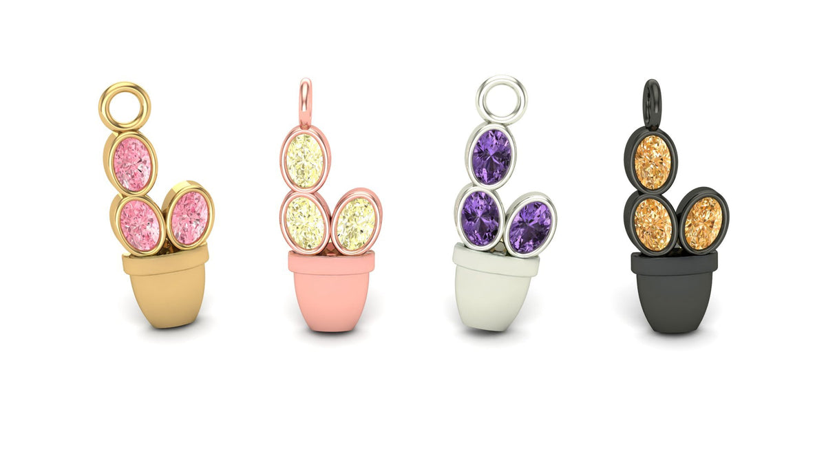 Oval Cactus Charm