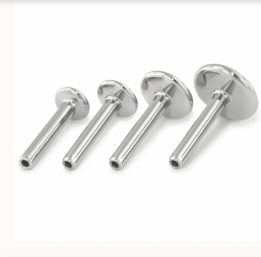 Implant-grade titanium threadless jewelry