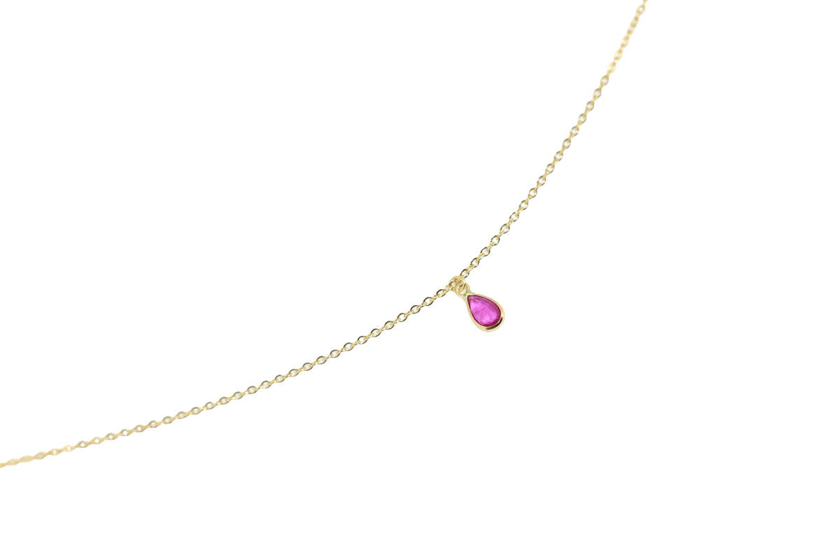 Pear Shaped Bezel Charm