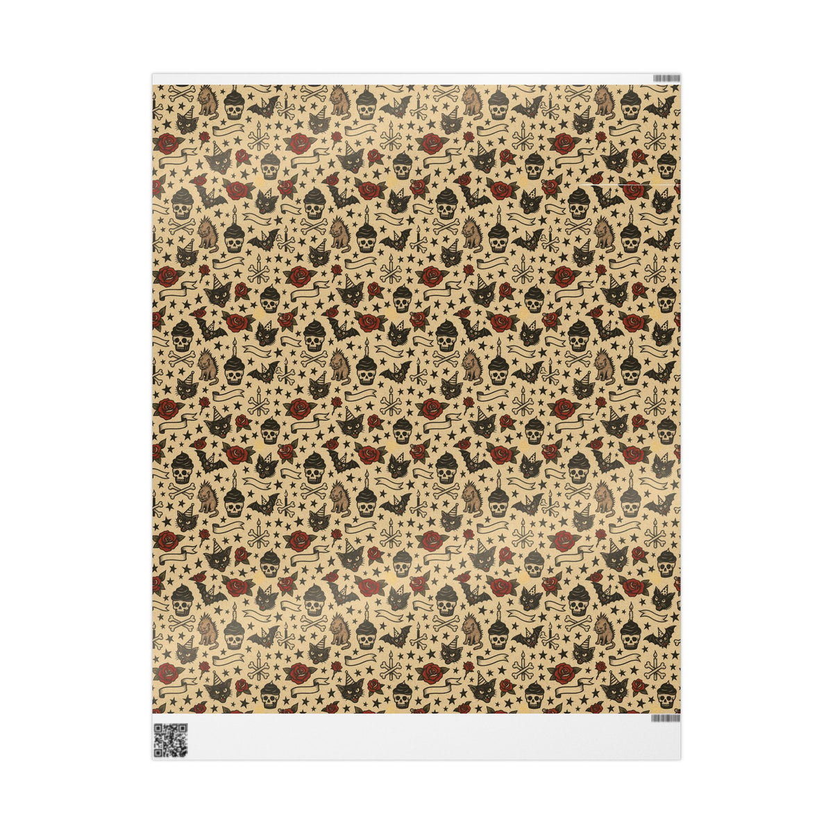 Party Like a Misfit Wrapping Paper | Vintage Tattoo Punk Rock Birthday Gift Wrap