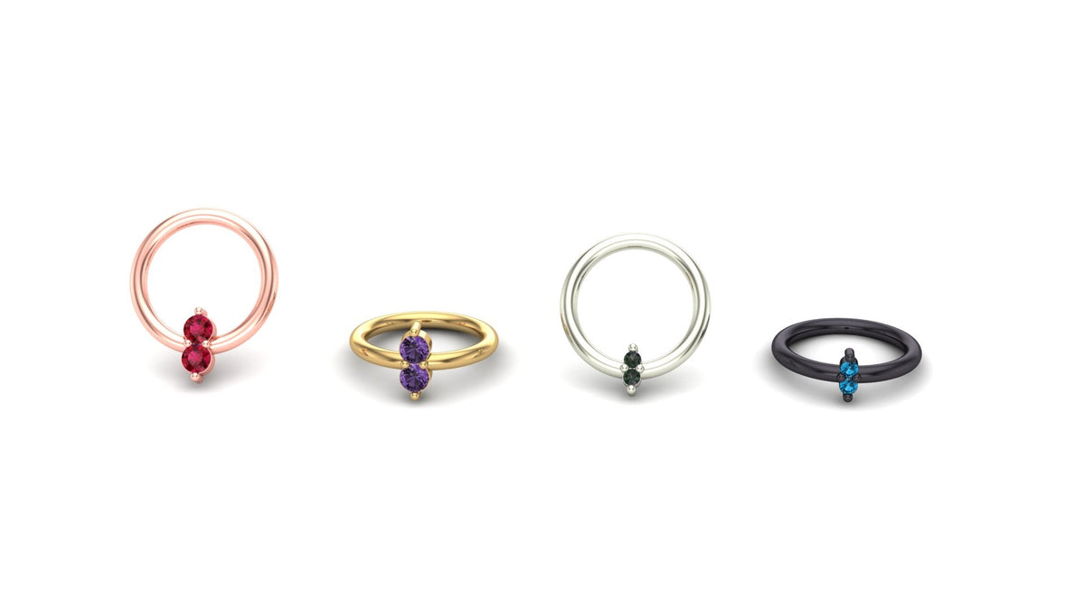 Double Stone Prong Ring