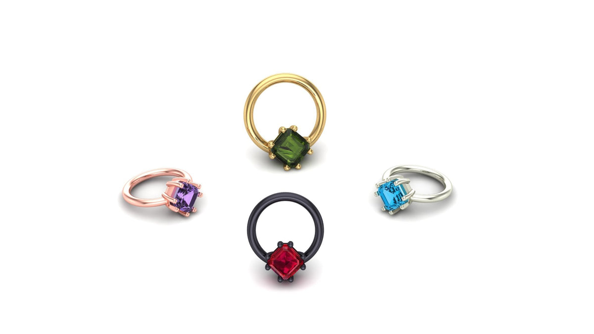 Asscher Prong Ring