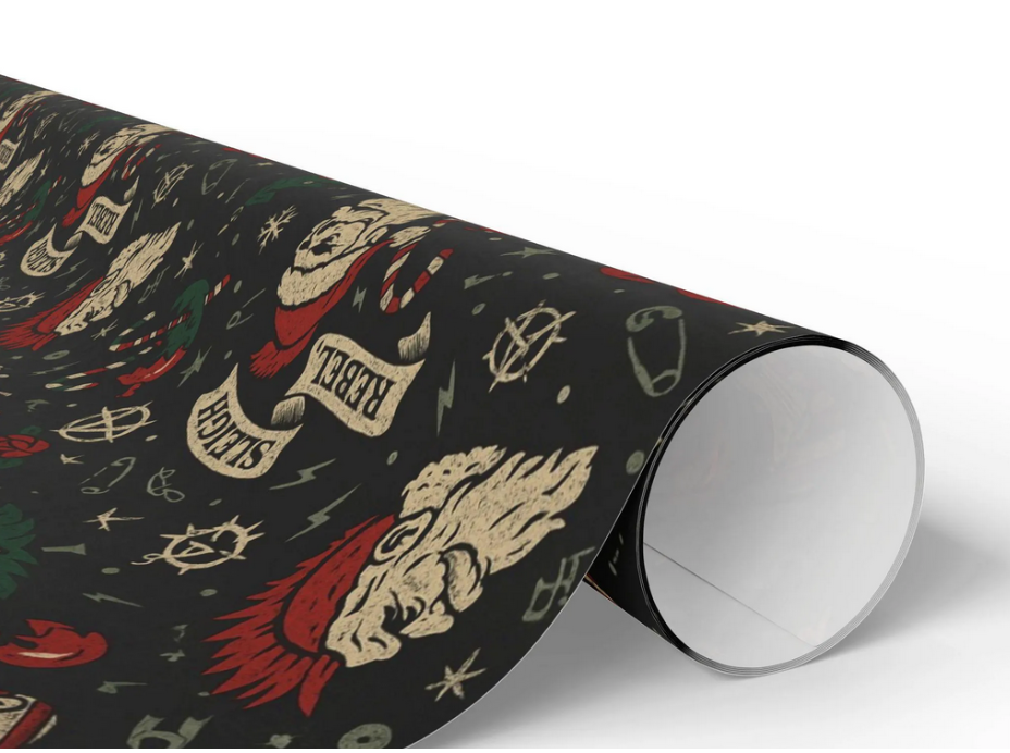 Festive Christmas Wrapping Paper, Holiday Gift Wrap, Santa & Snowman Design, Eco-Friendly, Perfect for Xmas Gifts, Party Decor