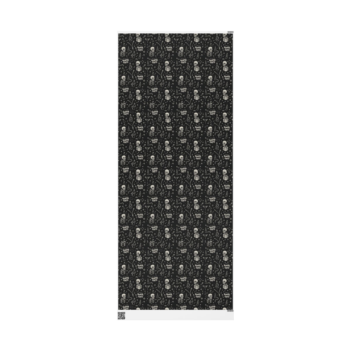 Gothic Wrapping Paper, Live Fast Eat Cake Gift Wrap, Unique Black Skull Paper, Halloween Party Decor, Eco-Friendly Packaging