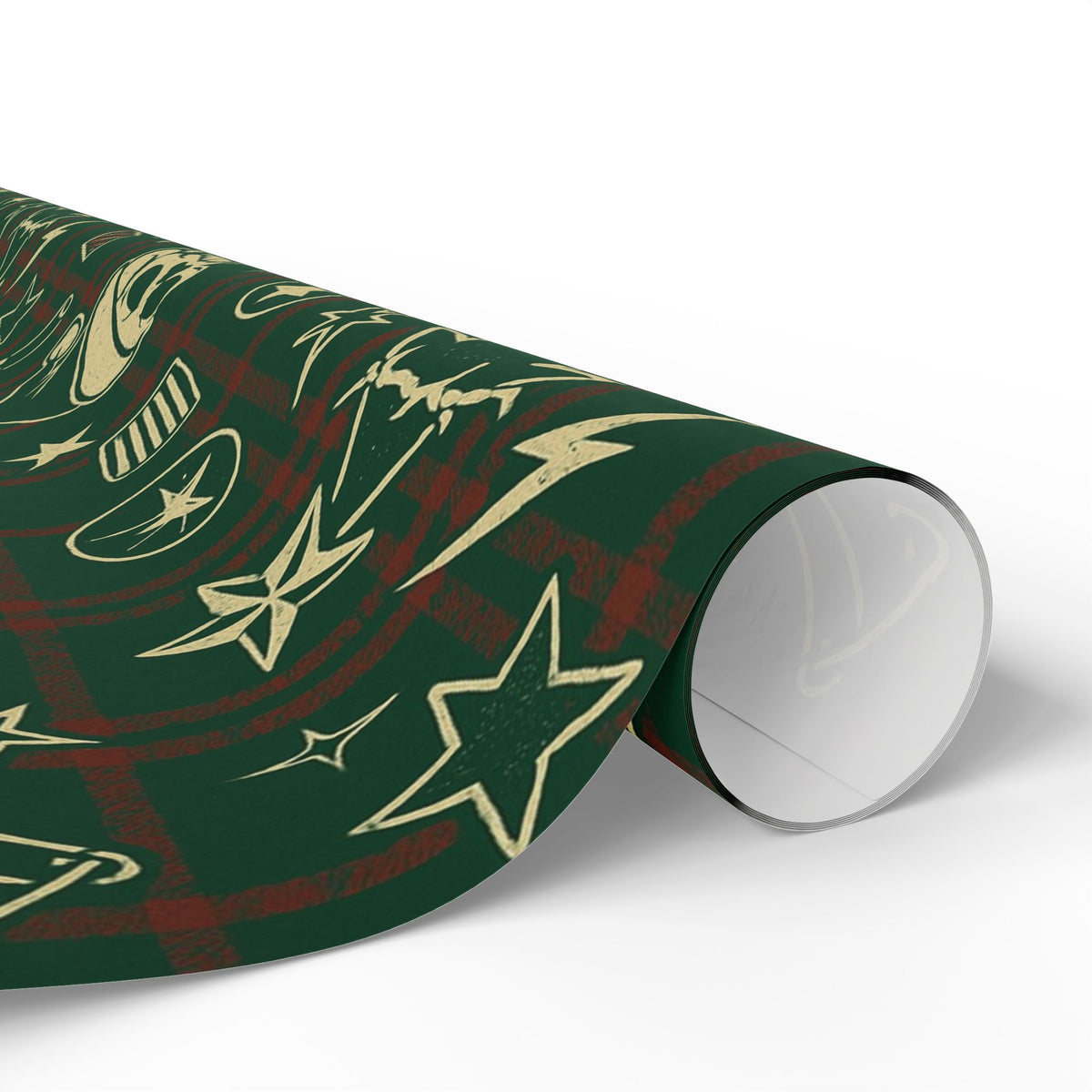 Gothic Christmas Wrapping Paper, Unique Holiday Gift Wrap, Grunge Tattoo Christmas Gift Wrap, Alternative Holiday Décor