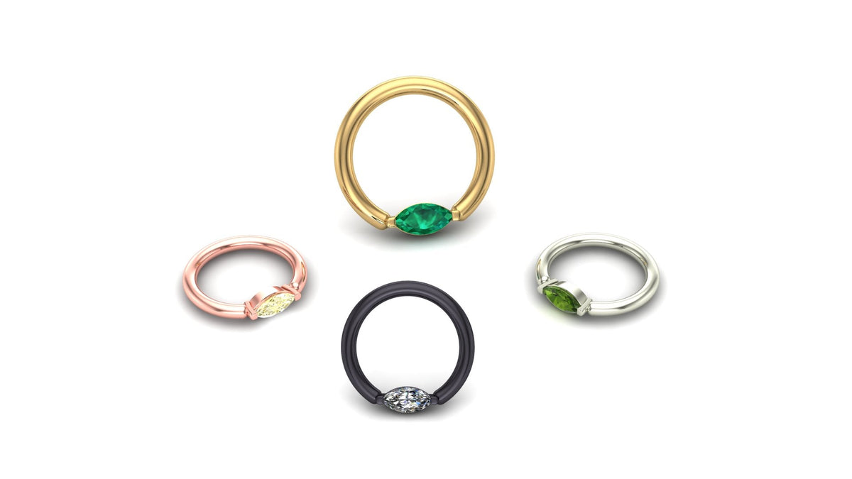 Marquise Prong Ring