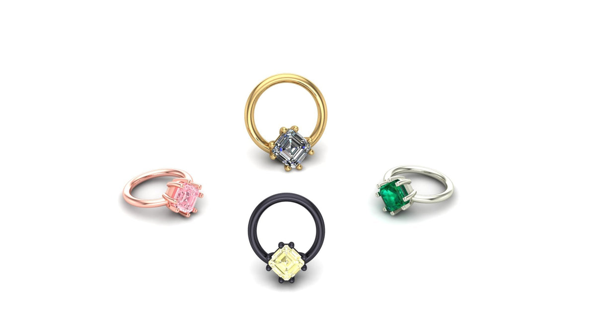 Asscher Prong Ring