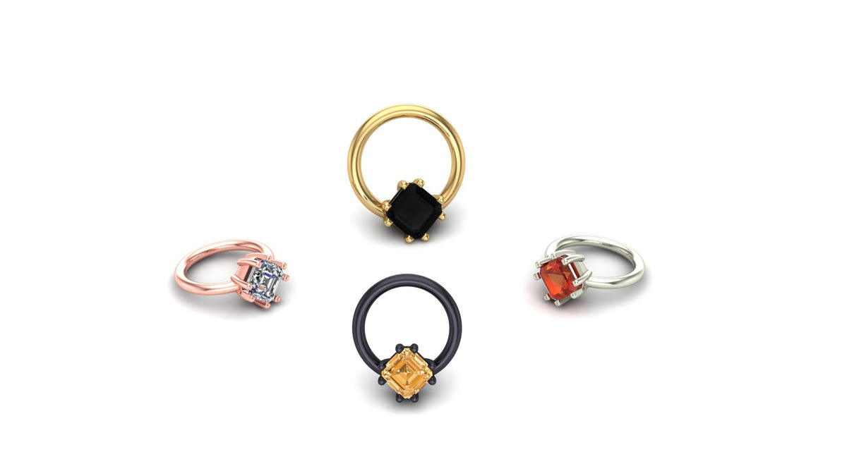 Asscher Prong Ring