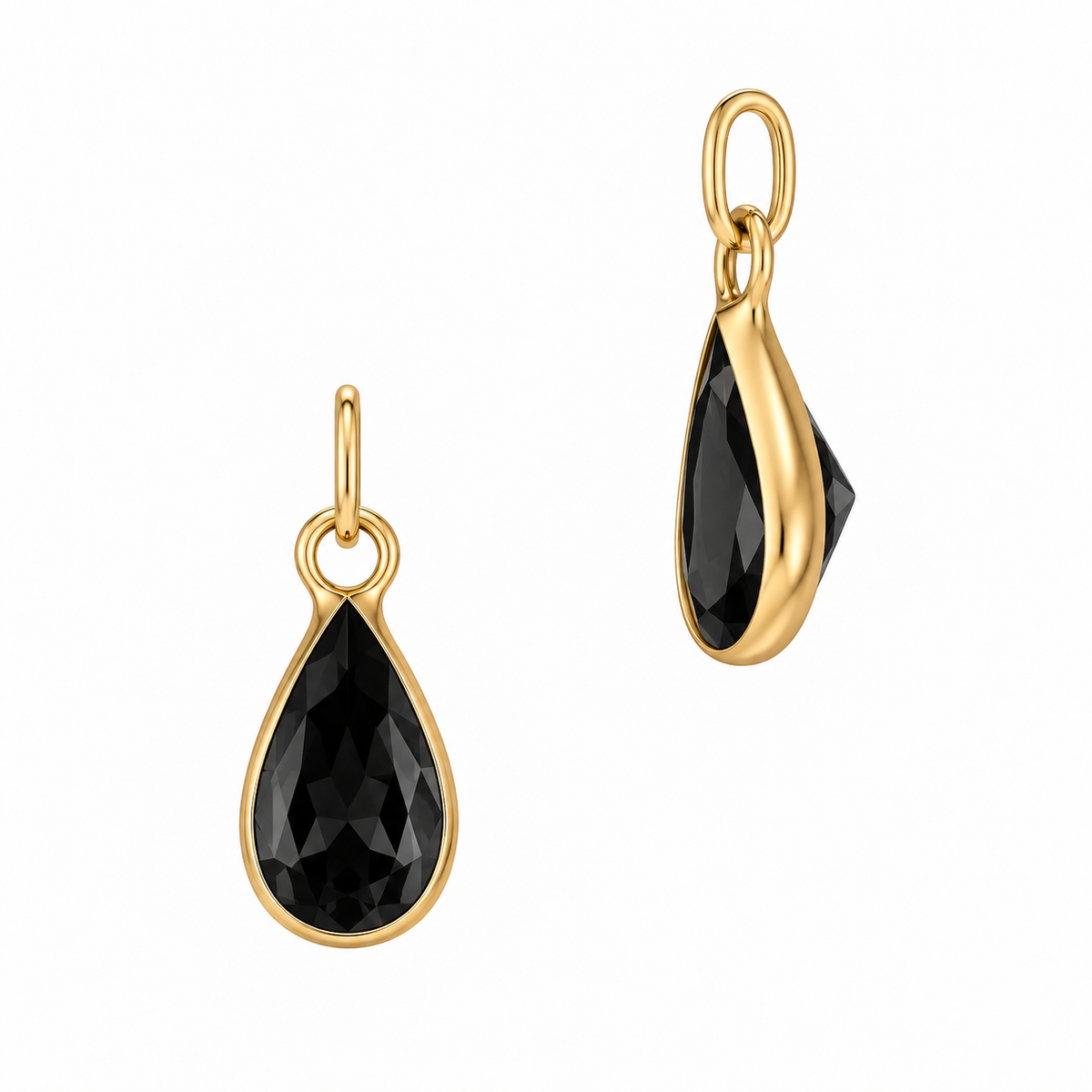 Pear Shaped Bezel Charm