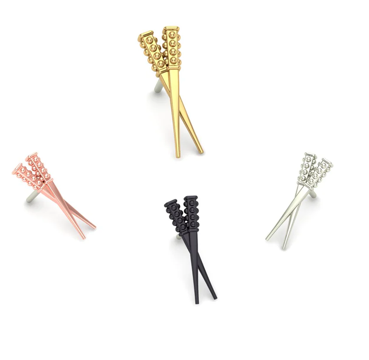 Chopsticks Threadless 14K End