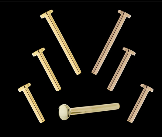 14Kt Gold Threadless Labret Posts