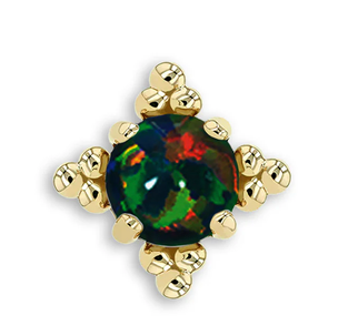 Zia 18k Gold End Cabachon