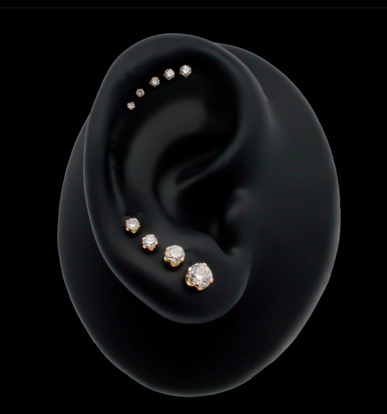 18kt Gold Diamond Threadless End