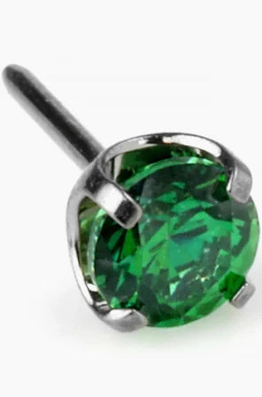Envy 3mm Green CZ Threadless End