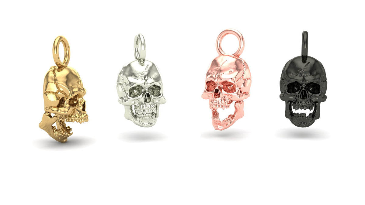 Jaw Motion Skull Charm